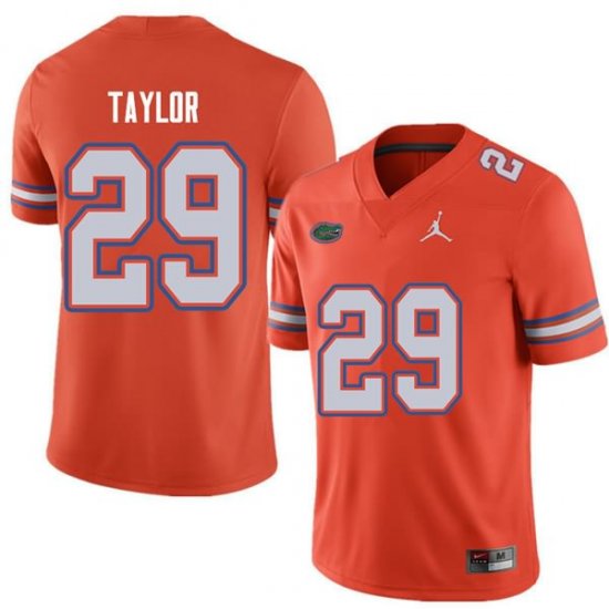 Men's Florida Gators #29 Jeawon Taylor NCAA Jordan Brand Orange Authentic Stitched College Football Jersey WOH0862TM